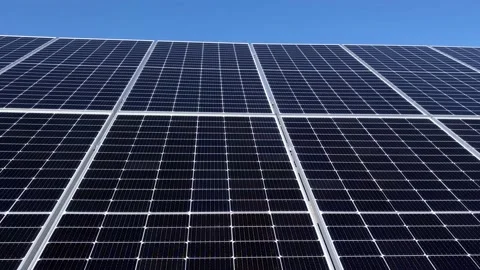 Solar panel left right panorama Stock Footage 235946788