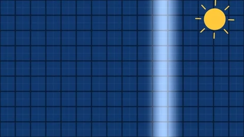 Solar panel with light sweep seamless looping background 4K Видео 337062555