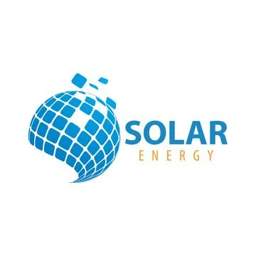 Solar panel logo Stock Illustration
