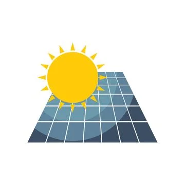 Solar panel logo Illustrazione stock