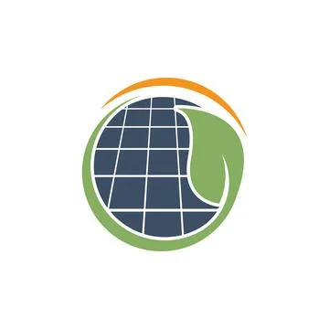 Solar panel logo Illustration