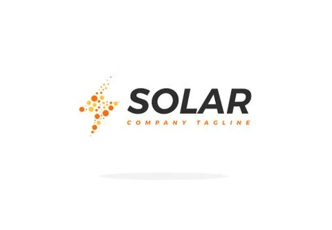 Solar Panel Logo Vector Energy Power Shape Stock Illustration