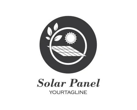 Solar panel logo vector icon Illustrazione stock