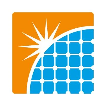 Solar panel logo vector icon of natural energy Solar tech logo template Pro Vect Stock Illustration