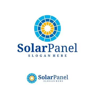Solar panel logo vector template, Creative solar panel icon of natural ener.. Stock-Illustration