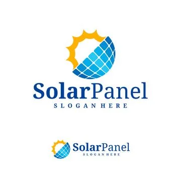 Solar panel logo vector template, Creative solar panel icon of natural ener.. Stock Illustration
