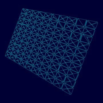 Solar panel low poly triangulation triangulated polygonal electric cyan blue  Stock Illustration