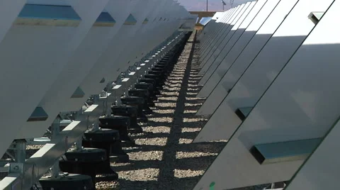 Solar Panel Mirrors move in Timelapse3 Stock Footage 1099243