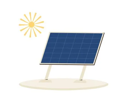Solar panel. Modul for house isolated on white background. Renewable alternat Stock-Illustration