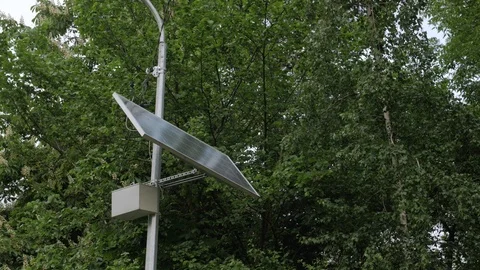 Solar Panel In Nature Stock Footage 110982746