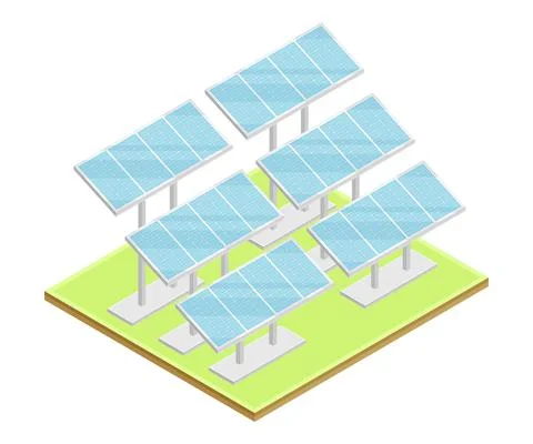Solar Panel or Photo-voltaic Module as Ecological Resource of Electric Power Stock Illustration