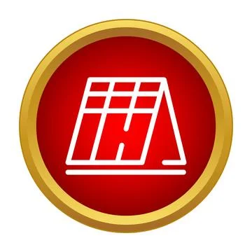Solar panel outline icon representing energy charge Stock Illustration
