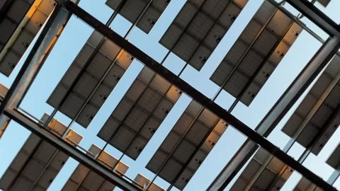 Solar Panel Parking at Fry's Food Store Stock Footage 244507624