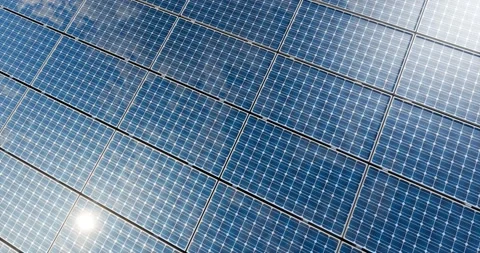 Solar panel pattern Video stock 303096872