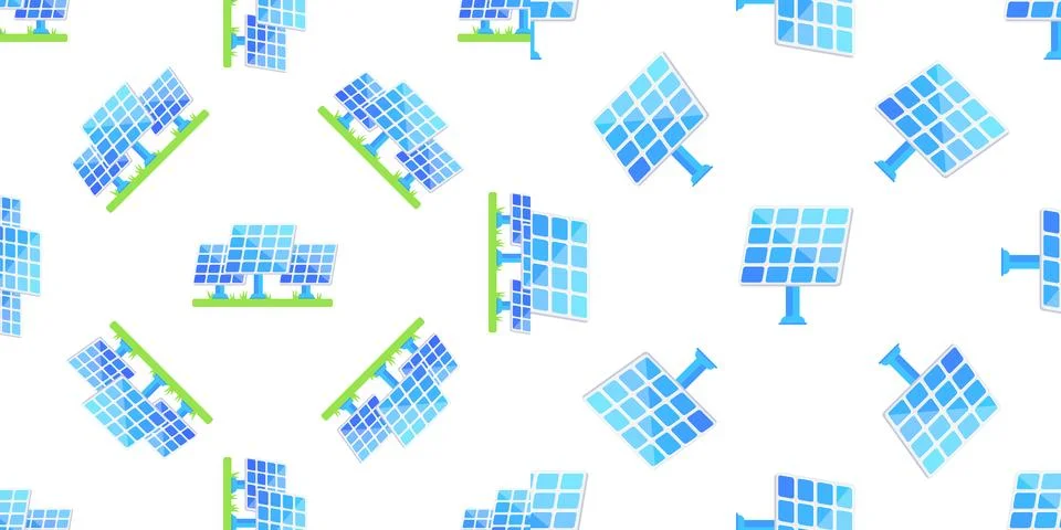 Solar panel pattern promoting renewable energy and eco friendly solutions for Illustrazione stock