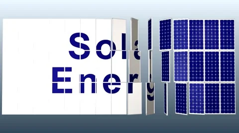Solar Panel plant with title for presentation HD_NTSC Vídeo Stock 46226030