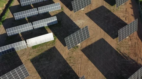 Solar panel power station, Lithuania, aerial 스톡 동영상 291324074