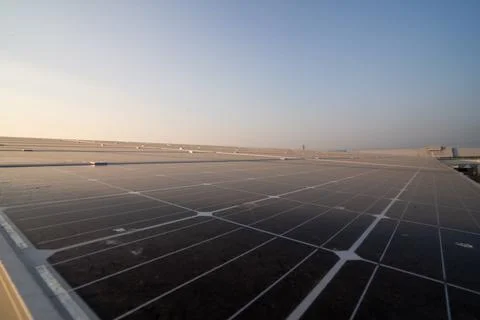 Solar panel power system clean energy on roof Stock Photos