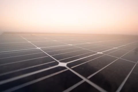 Solar panel power system Stock Photos