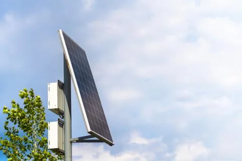 The solar panel. Renewable energy. Stock Photos