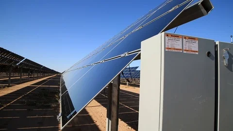 Solar Panel Rolling Up Stock Footage 90931369