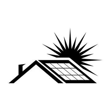 Solar panel roof icon vector template illustration design Stock Illustration