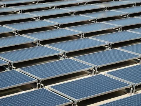 Solar panel roof Stock Photos