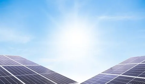 Solar Panel Rooftop House Electricity Buiding Roof System Techology Sun 写真素材
