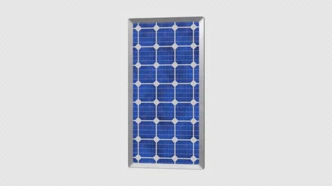 Solar Panel Rotating on a Transparent Background. Seamless Loop. 4K Stock Footage 305646745