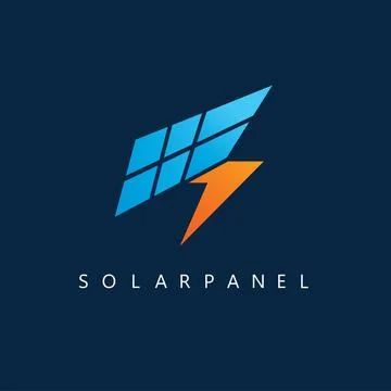 Solar panel s letter concept design template Stock Illustration