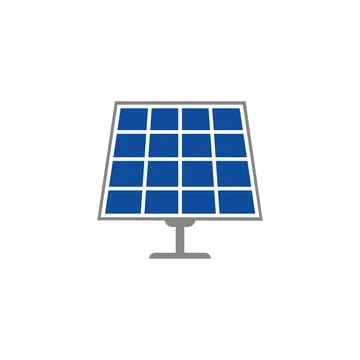 Solar panel shadow, green power technology, ecology alternative energy Illustrazione stock