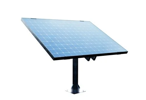 Solar panel side view isolated on white background Stock Photos