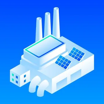 Solar panel smart building icon, isometric style Ilustración de archivo