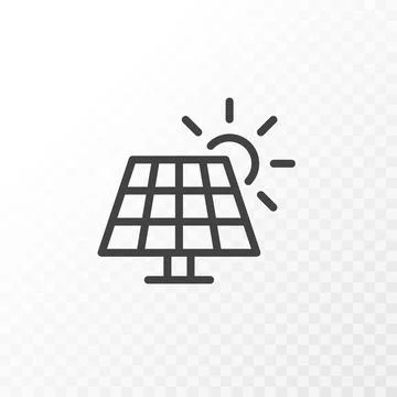 Solar panel with sun symbol Stock Illustration