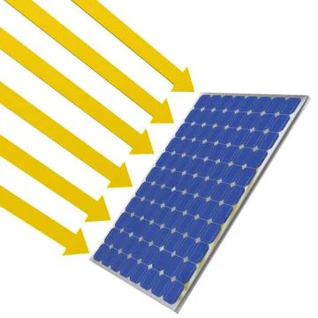 Solar panel sunlight Stock Illustration
