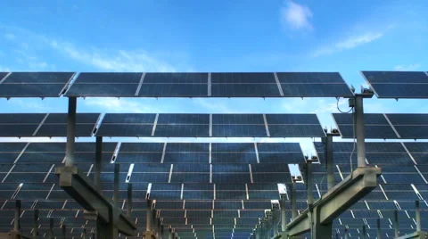 Solar Panel Sunset Hues Time Lapse Stock Footage 910141