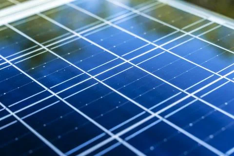 Solar panel surface background close-up. Solar technology concept Stock Photos