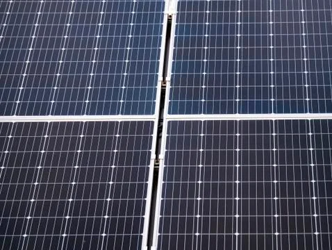 Solar panel surface texture with place for text. Stock Photos