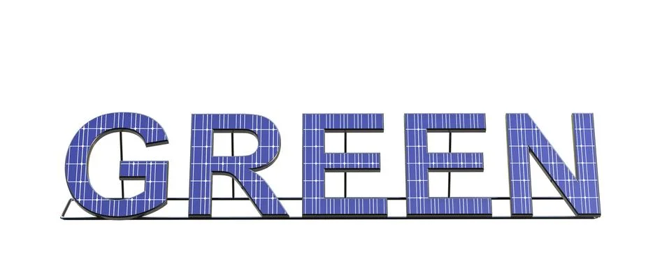 Solar Panel Text Illustrazione stock