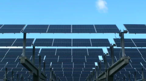 Solar Panel Time Lapse Stock Footage