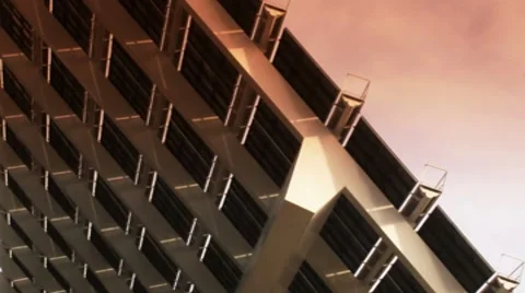 Solar panel timelapse close up red 4k Stock Footage 8683631