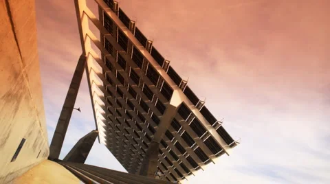 Solar panel timelapse red Stock Footage 1052665