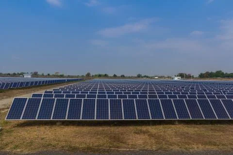 Solar panel tracking systems, Energy power in thailand Stock Photos