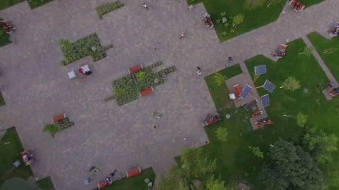 Solar panel tree in the center of Zhytomyr. Stock Footage 113329207