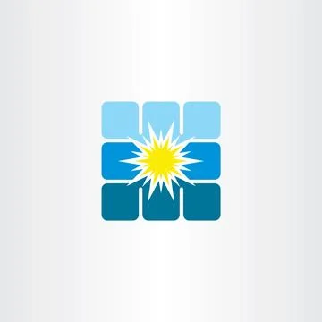 Solar panel vector energy logo icon Stock Illustration