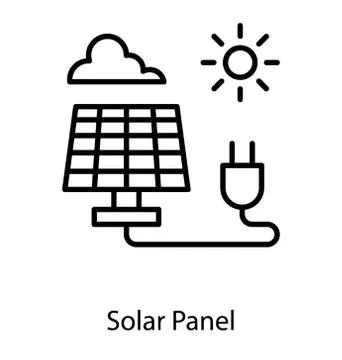 Solar Panel Vector Stock Illustration