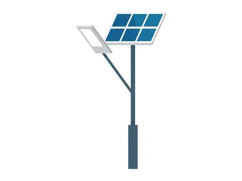 Solar panel vector illustration. Solar power stations harness suns energy to  Stock Illustration