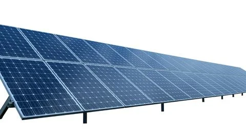 Solar panel on a white background. Ecology. Eco-friendly solar energy Stock Photos