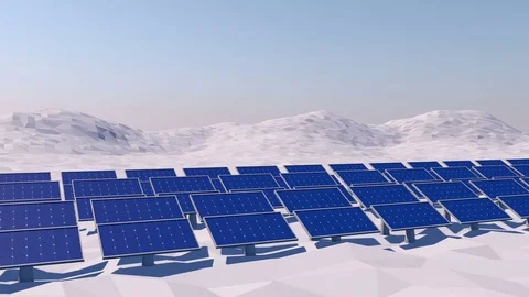 Solar Panels 3D Stock Footage 70123621