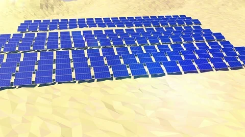 Solar Panels 3D Stock Footage 70410679
